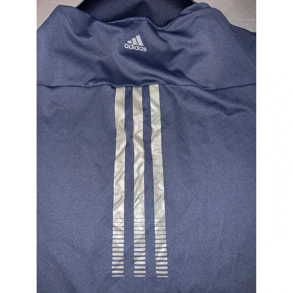 Adidas Polo Shirt Mens Large Navy Blue Good Adizero Golf Performance 3-Stripe